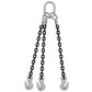 34 inch x 6 foot Crosby 3 Leg Chain Sling w Grab Hooks Grade 100 image 1 of 2
