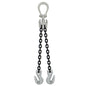 58 inch x 5 foot Crosby Adjustable 2 Leg Chain Sling w Grab Hooks Grade 100 image 1 of 2