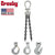 58 inch x 5 foot Crosby Adjustable 2 Leg Chain Sling w Sling Hooks Grade 100 image 2 of 2