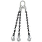 58 inch x 3 foot Crosby 3 Leg Chain Sling w Grab Hooks Grade 100 image 1 of 2