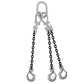 58 inch x 5 foot Crosby Adjustable 3 Leg Chain Sling w Sling Hooks Grade 100 image 1 of 2