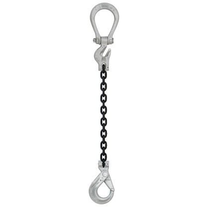 932 inch x 20 foot Crosby Adjustable Single Leg Chain Sling w SelfLocking Hook Grade 100 image 1 of 2
