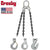 932 inch x 12 foot Crosby 3 Leg Chain Sling w Sling Hooks Grade 100 image 2 of 2