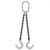 12 inch x 8 foot Crosby 2 Leg Chain Sling w Foundry Hooks Grade 100 image 1 of 2