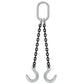 12 inch x 8 foot Crosby 2 Leg Chain Sling w Foundry Hooks Grade 100 image 1 of 2
