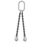 12 inch x 14 foot Crosby 2 Leg Chain Sling w Grab Hooks Grade 100 image 1 of 2