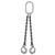 12 inch x 5 foot Crosby 2 Leg Chain Sling w Sling Hooks Grade 100 image 1 of 2
