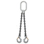 12 inch x 16 foot Crosby 2 Leg Chain Sling w Sling Hooks Grade 100 image 1 of 2