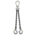 12 inch x 5 foot Crosby Adjustable 2 Leg Chain Sling w Sling Hooks Grade 100 image 1 of 2