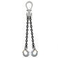 12 inch x 5 foot Crosby Adjustable 2 Leg Chain Sling w Sling Hooks Grade 100 image 1 of 2