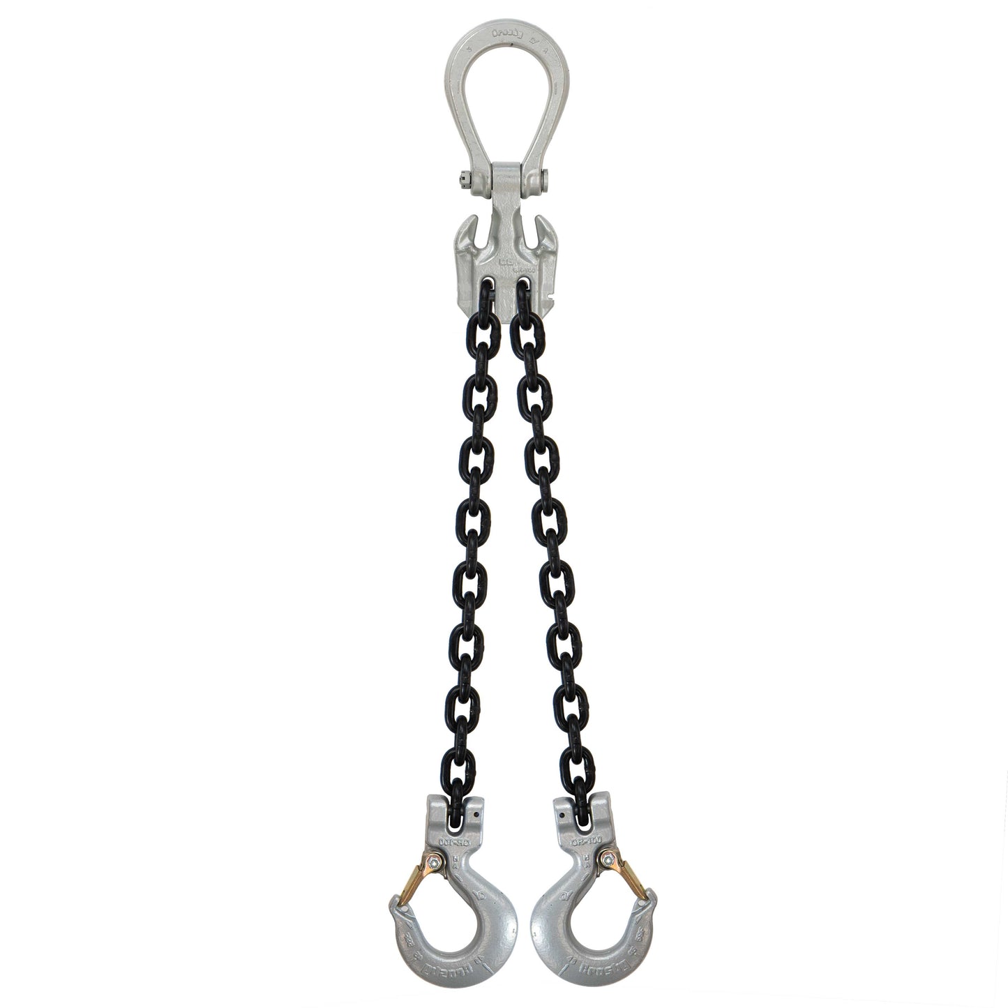 516 inch x 10 foot Crosby Adjustable 2 Leg Chain Sling w Sling Hooks Grade 100 image 1 of 2