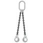 12 inch x 16 foot Crosby 2 Leg Chain Sling w SelfLocking Hooks Grade 100 image 1 of 2