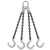 516 inch x 12 foot Crosby 4 Leg Chain Sling w Foundry Hooks Grade 100 image 1 of 2