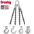 12 inch x 6 foot Crosby 4 Leg Chain Sling w Grab Hooks Grade 100 image 2 of 2