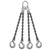 12 inch x 5 foot Crosby 4 Leg Chain Sling w Sling Hooks Grade 100 image 1 of 2