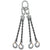 12 inch x 5 foot Crosby Adjustable 4 Leg Chain Sling w Sling Hooks Grade 100 image 1 of 2