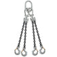 12 inch x 5 foot Crosby Adjustable 4 Leg Chain Sling w Sling Hooks Grade 100 image 1 of 2