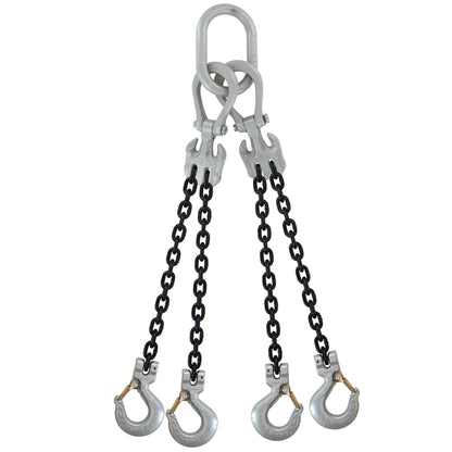 38 inch x 20 foot Crosby Adjustable 4 Leg Chain Sling w Sling Hooks Grade 100 image 1 of 2