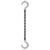 58 inch x 12 foot Crosby Single Leg Chain Sling w Foundry & Foundry Hooks Grade 100 image 1 of 2