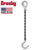 12 inch x 8 foot Crosby Single Leg Chain Sling w SelfLocking Foundry Hooks Grade 100 image 2 of 2