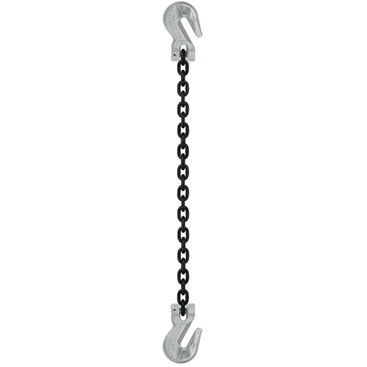 12 inch x 14 foot Crosby Single Leg Chain Sling w Grab & Grab Hooks Grade 100 image 1 of 2