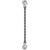 58 inch x 5 foot Crosby Single Leg Chain Sling w Grab & Grab Hooks Grade 100 image 1 of 2