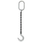 12 inch x 8 foot Crosby Single Leg Chain Sling w Foundry Hook Grade 100 image 1 of 2
