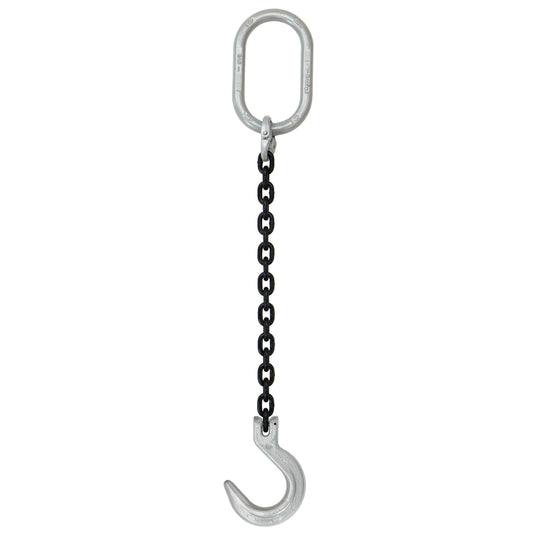 12 inch x 20 foot Crosby Single Leg Chain Sling w Foundry Hook Grade 100 image 1 of 2