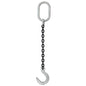 12 inch x 20 foot Crosby Single Leg Chain Sling w Foundry Hook Grade 100 image 1 of 2