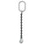 38 inch x 12 foot Crosby Single Leg Chain Sling w Grab Hook Grade 100 image 1 of 2