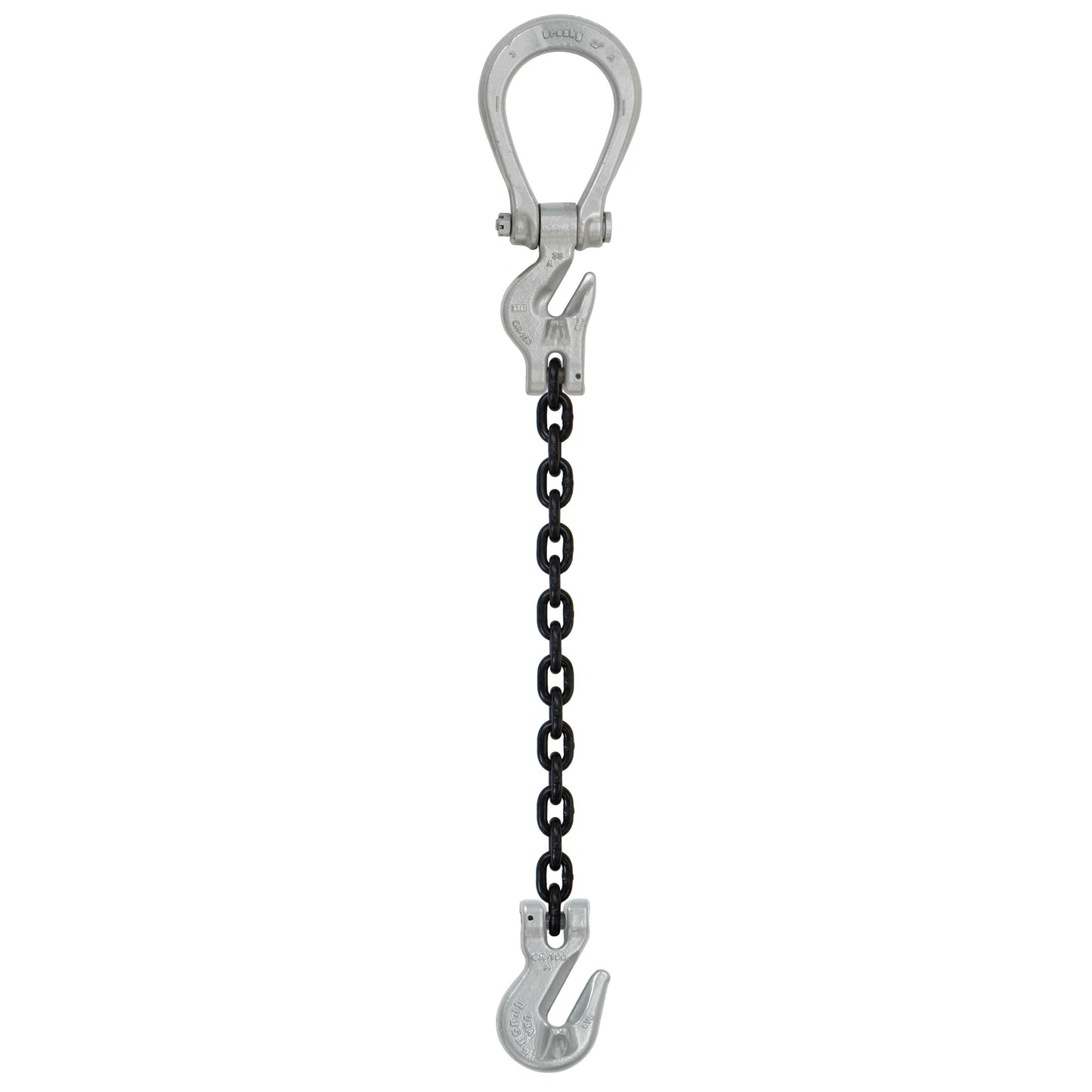 516 inch x 10 foot Crosby Adjustable Single Leg Chain Sling w Grab Hook Grade 100 image 1 of 2