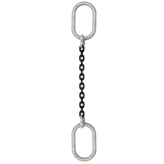 12 inch x 16 foot Crosby Single Leg Chain Sling w Oblong Master Links Grade 100 image 1 of 2