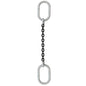 9/32" x 10' - Crosby Single Leg Chain Sling w/ Oblong Master Links  - Grade 100