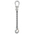 12 inch x 5 foot Crosby Adjustable Single Leg Chain Sling w Sling Hook Grade 100 image 1 of 2