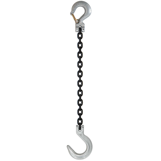 516 inch x 18 foot Crosby Single Leg Chain Sling w Sling & Foundry Hooks Grade 100 image 1 of 2
