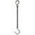 58 inch x 12 foot Crosby Single Leg Chain Sling w Sling & Foundry Hooks Grade 100 image 1 of 2