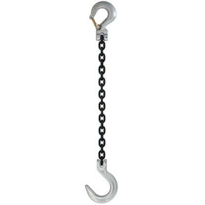 38 inch x 10 foot Crosby Single Leg Chain Sling w Sling & Foundry Hooks Grade 100 image 1 of 2