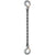 38 inch x 12 foot Crosby Single Leg Chain Sling w Sling & Sling Hooks Grade 100 image 1 of 2