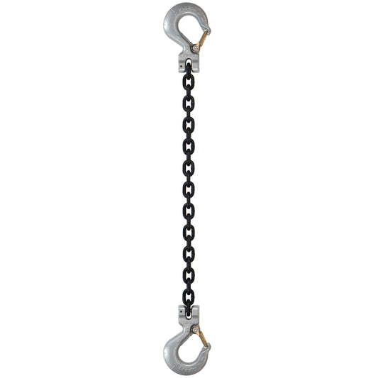 12 inch x 20 foot Crosby Single Leg Chain Sling w Sling & Sling Hooks Grade 100 image 1 of 2