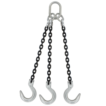 516 inch x 6 foot Crosby 3 Leg Chain Sling w Foundry Hooks Grade 100 image 1 of 2