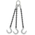 58 inch x 12 foot Crosby 3 Leg Chain Sling w Foundry Hooks Grade 100 image 1 of 2