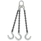 12 inch x 8 foot Crosby 3 Leg Chain Sling w Foundry Hooks Grade 100 image 1 of 2