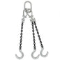 38 inch x 10 foot Crosby Adjustable 3 Leg Chain Sling w Foundry Hooks Grade 100 image 1 of 2