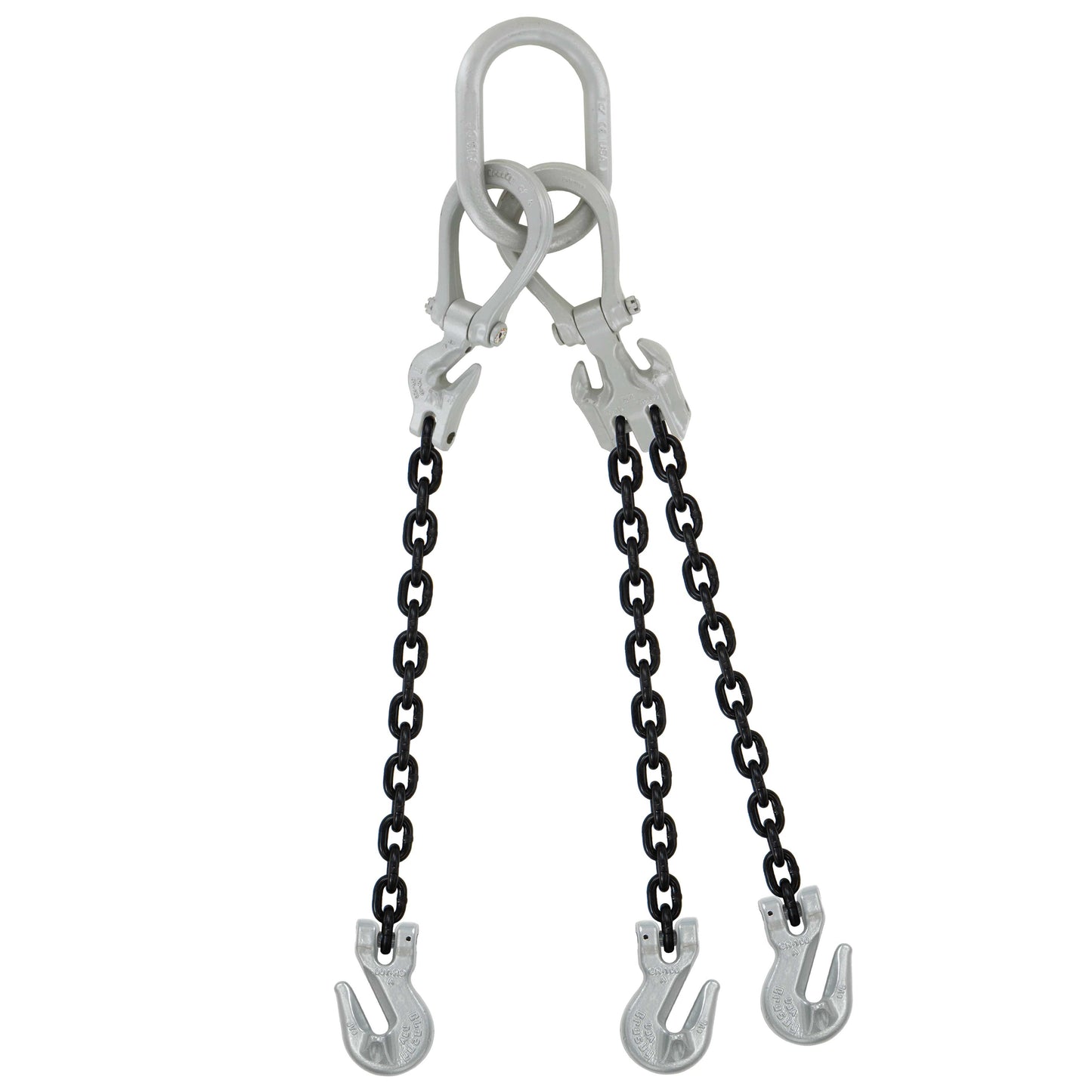 516 inch x 20 foot Crosby Adjustable 3 Leg Chain Sling w Grab Hooks Grade 100 image 1 of 2