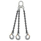 38 inch x 12 foot Crosby 3 Leg Chain Sling w Sling Hooks Grade 100 image 1 of 2