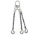 12 inch x 5 foot Crosby Adjustable 3 Leg Chain Sling w Sling Hooks Grade 100 image 1 of 2