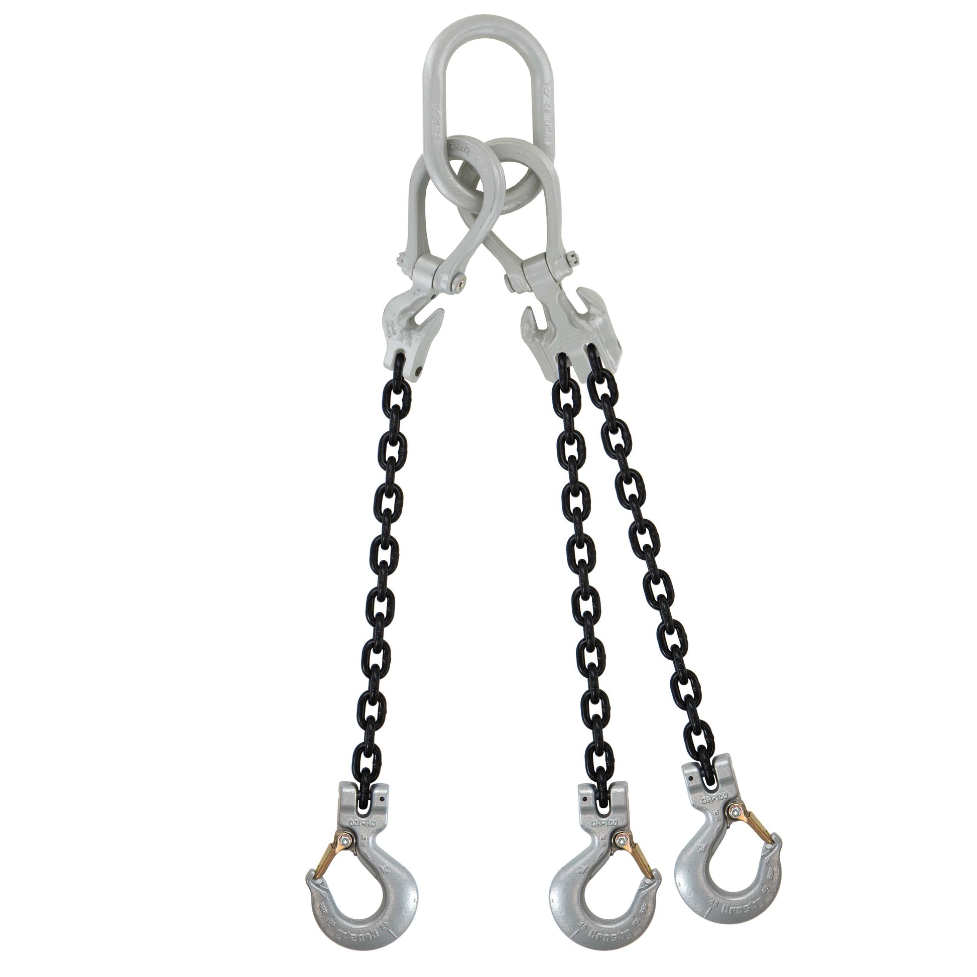 12 inch x 5 foot Crosby Adjustable 3 Leg Chain Sling w Sling Hooks Grade 100 image 1 of 2