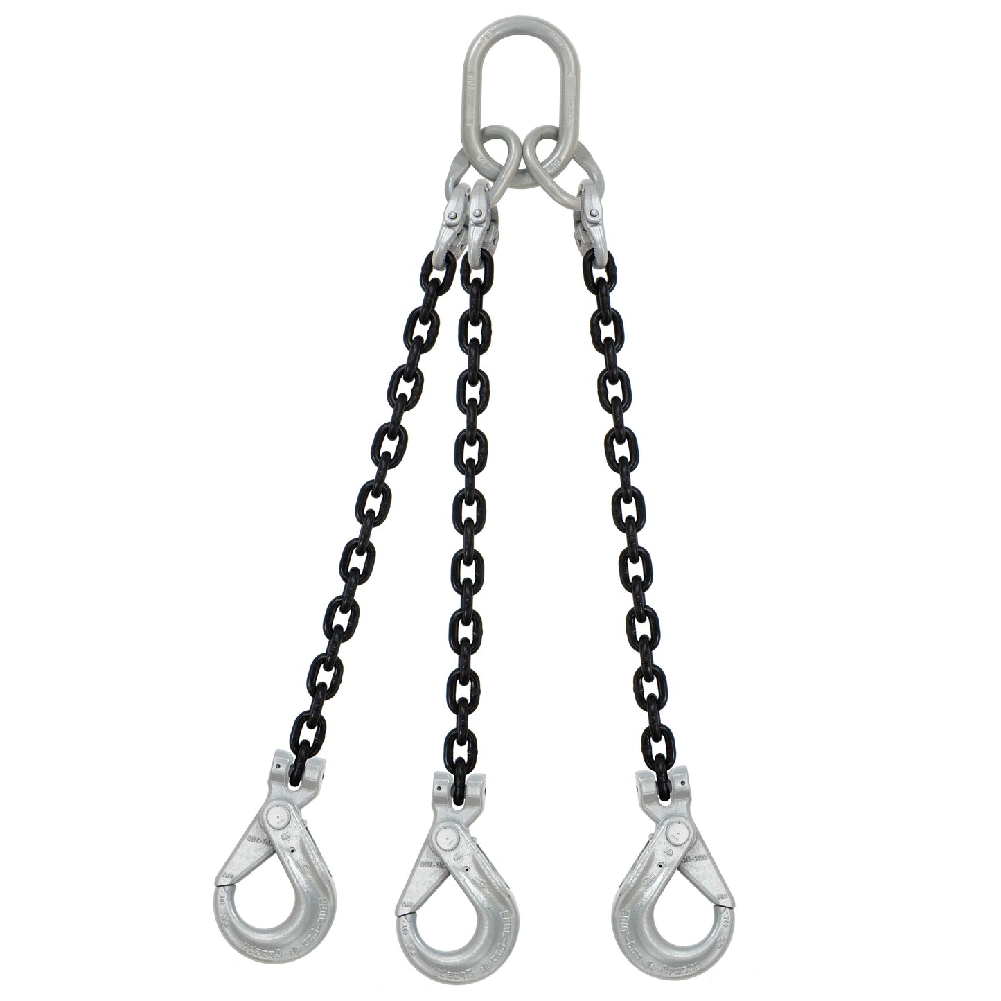 12 inch x 20 foot Crosby 3 Leg Chain Sling w SelfLocking Hooks Grade 100 image 1 of 2