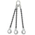 12 inch x 8 foot Crosby 3 Leg Chain Sling w SelfLocking Hooks Grade 100 image 1 of 2