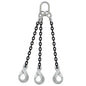 12 inch x 4 foot Crosby 3 Leg Chain Sling w SelfLocking Hooks Grade 100 image 1 of 2